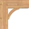 Ekena Millwork Thorton Block Smooth Bracket w/ Offset Brace, Western Red Cedar, 7 1/2"W x 20"D x 20"H BKT0806X20X20THR05SWR - alternate 4